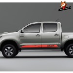 Car Body Racing Sport Car Sticker Auto Long Stripe Side Body Decal DIY Vinyl Film Car Styling Sticker for TOYOTA HILUX